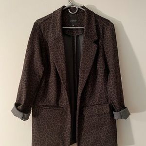 Liverpool Leopard-Print BF Blazer